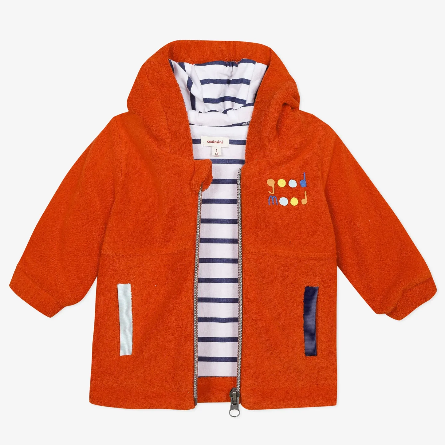 Clearance Newborn Boy Terry Hooded Jacket Child Outerwear & Snowsuits