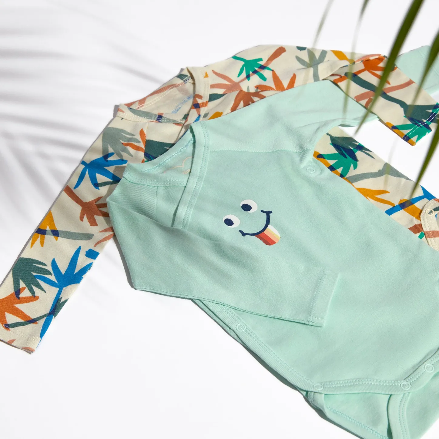 Online Newborn Boy Vanilla And Green Bodysuits Child Pajamas & Bodysuits