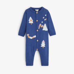 Online Newborn Boys' Blue Jumpsuit Child Rompers & Jumpsuits
