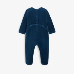 New Newborn Boys' Blue Velvet Footie Pajama Child Pajamas & Bodysuits