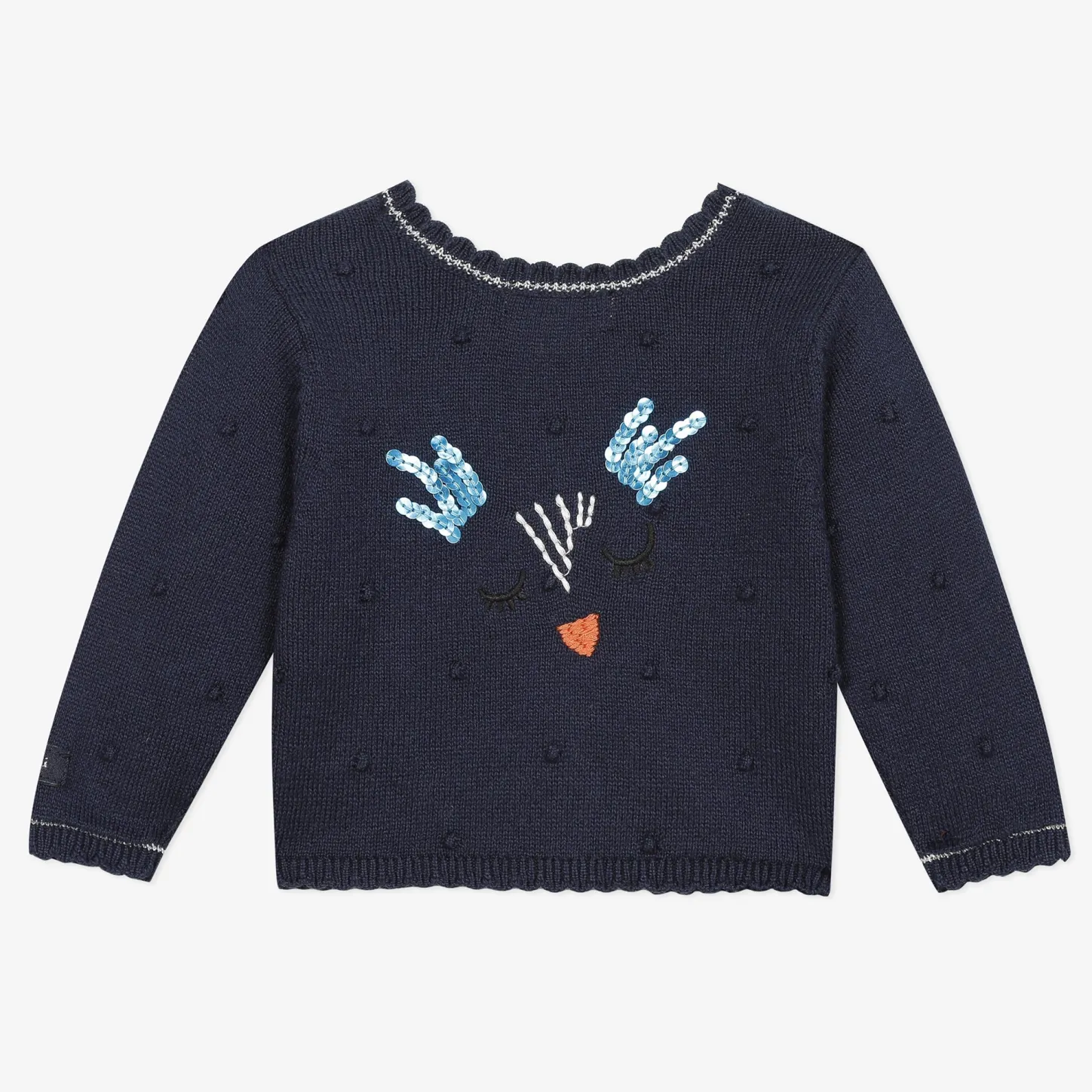 Discount Newborn Girl Blue Reversible Cardigan Child Cardigans & Sweaters