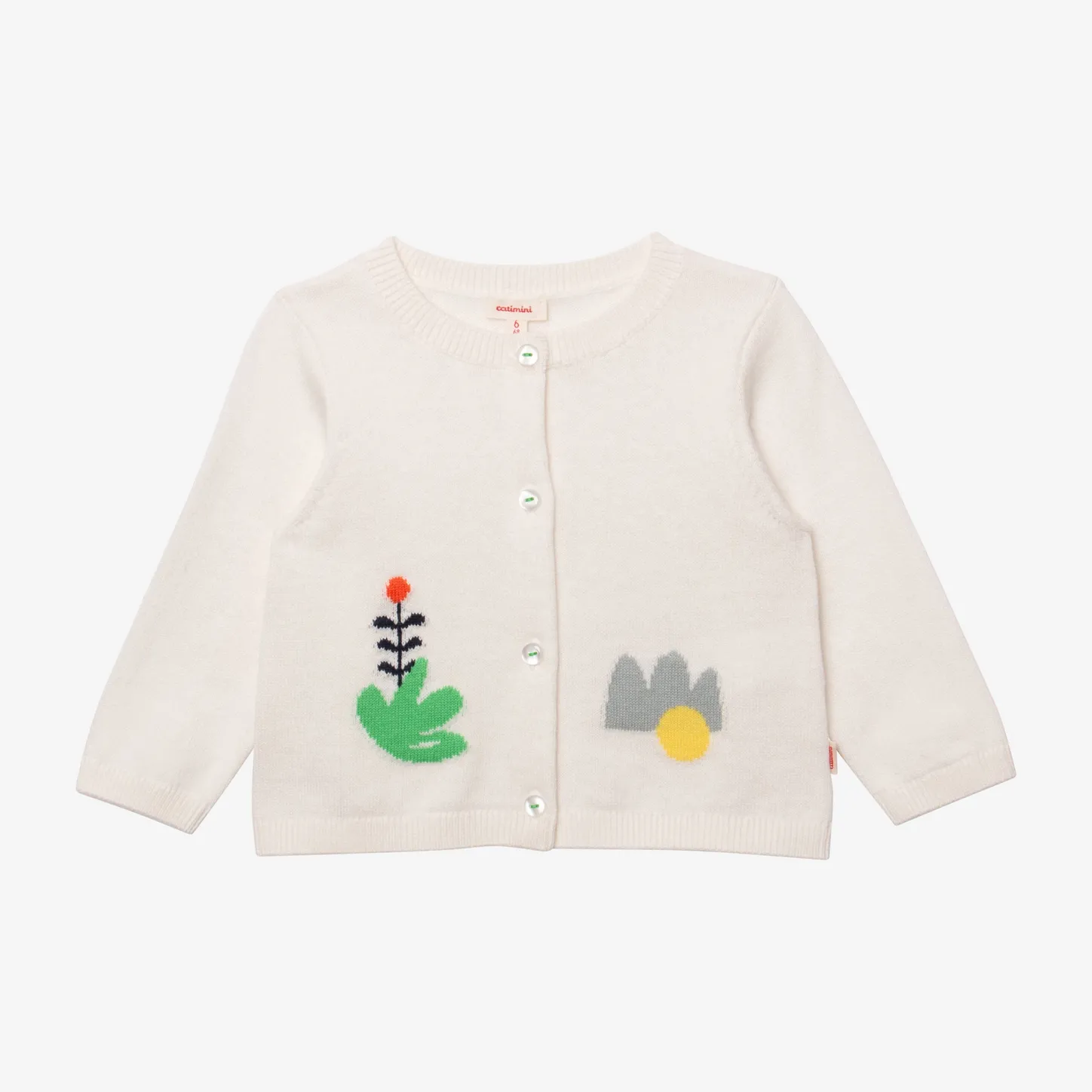 New Newborn Girl Ecru Jacquard Cardigan Child Cardigans & Sweaters