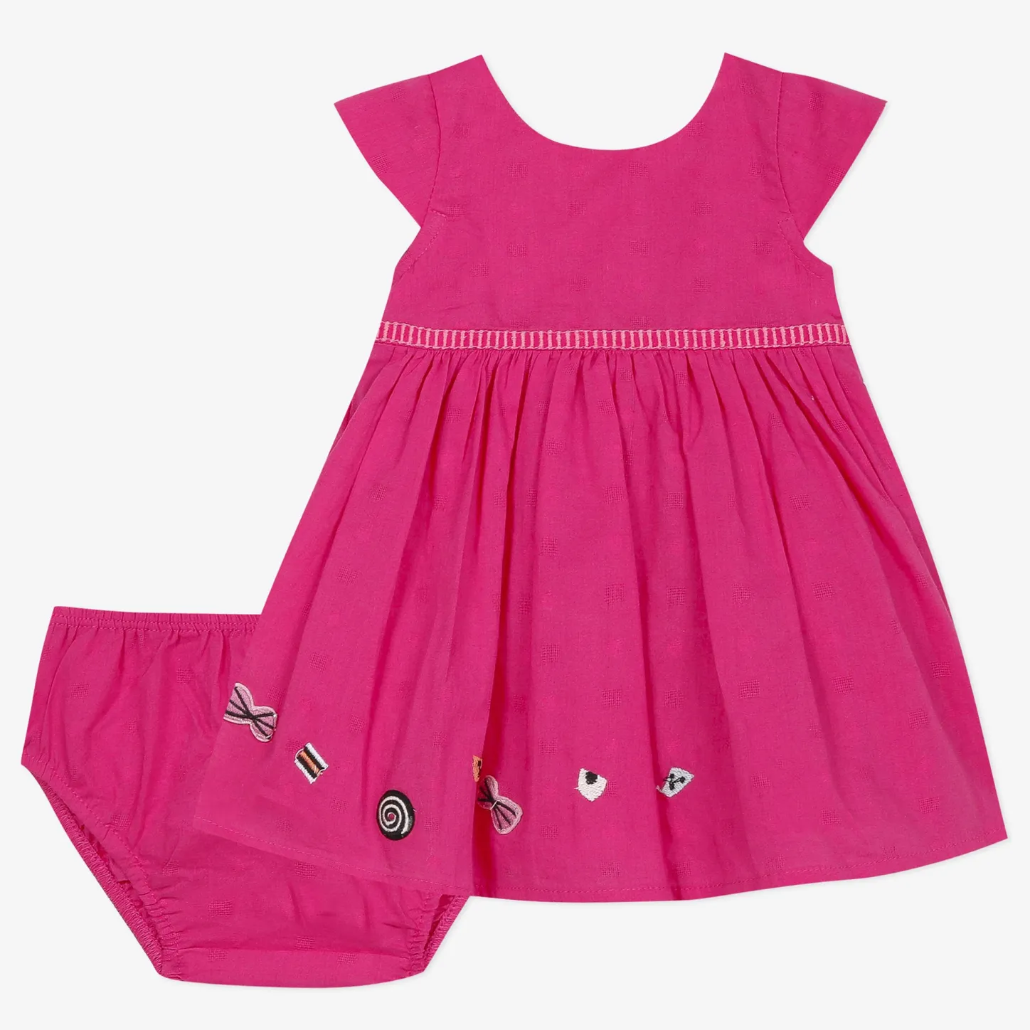 Sale Newborn Girl Fuschia Pink Dress And Bloomer Set Child Dresses