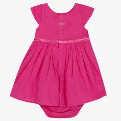 Sale Newborn Girl Fuschia Pink Dress And Bloomer Set Child Dresses