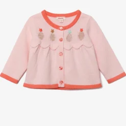 Discount Newborn Girl Light Pink Pineapple Cardigan Child Cardigans & Sweaters