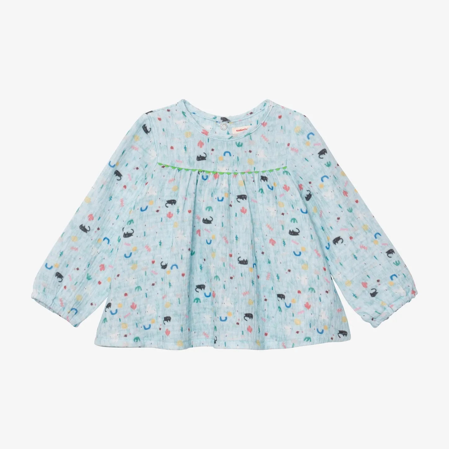 Sale Newborn Girl Pastel Blue Blouse Child Tops