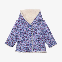 Fashion Newborn Girl Reversible Micro-Floral Jacket Child Outerwear & Snowsuits