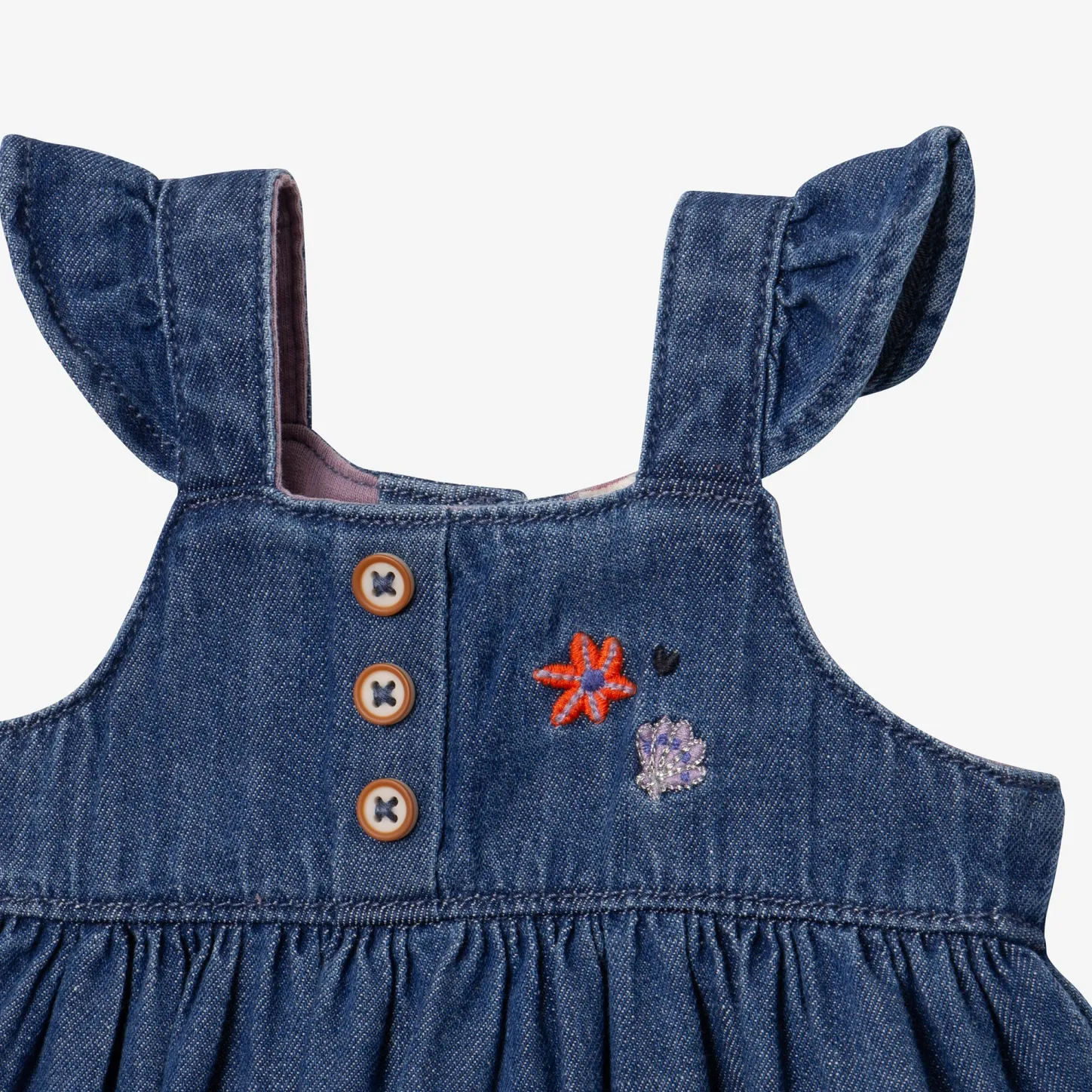 Sale Newborn Girls' Embroidered Denim Dress Child Dresses