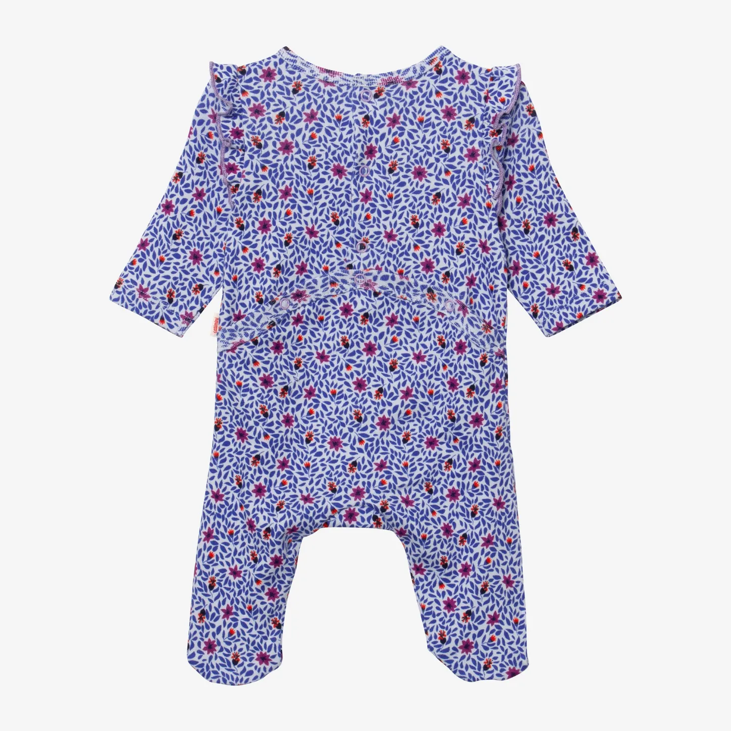 Hot Newborn Girl's Footie Pajama With Micro Flowers Child Pajamas & Bodysuits