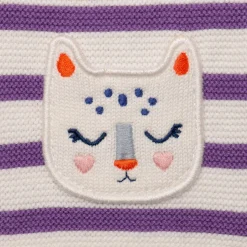 Online Newborn Girls' Lilac Striped Knitted Cardigan Child Cardigans & Sweaters