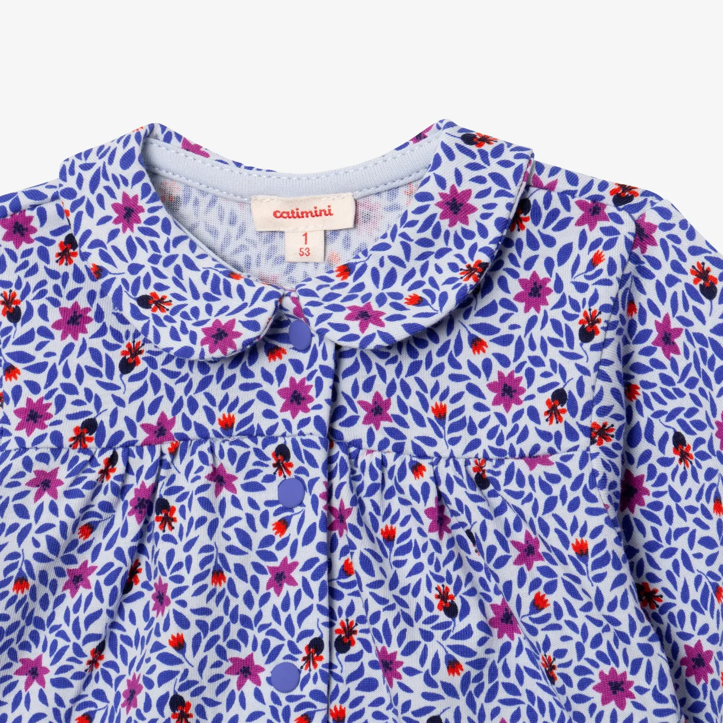 Fashion Newborn Girls' Micro-Flower Snap-Fastened Jersey Blouse Child Tops