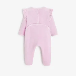 New Newborn Girls' Purple Footie Pajama Child Pajamas & Bodysuits