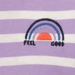 Fashion Newborn Girls' Purple Striped T-Shirt Child Tops