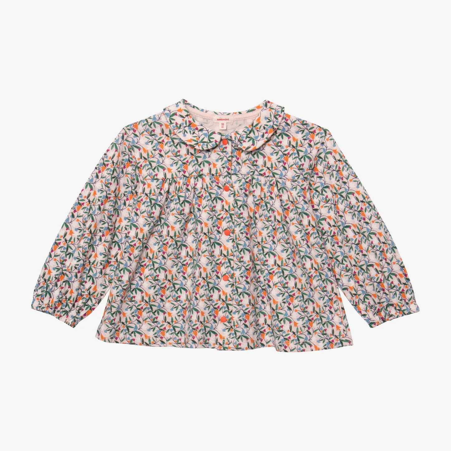 Clearance Newborn Girls' Springtime T-Shirt With Snap Buttons Child Tops