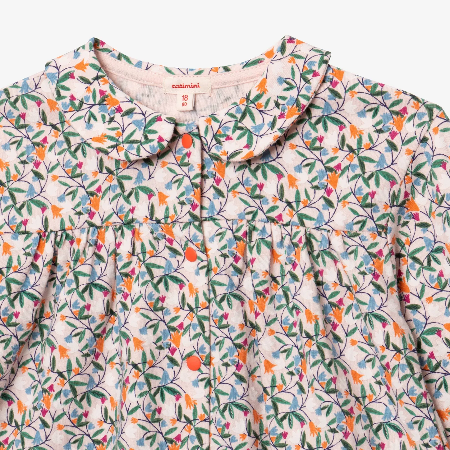 Clearance Newborn Girls' Springtime T-Shirt With Snap Buttons Child Tops