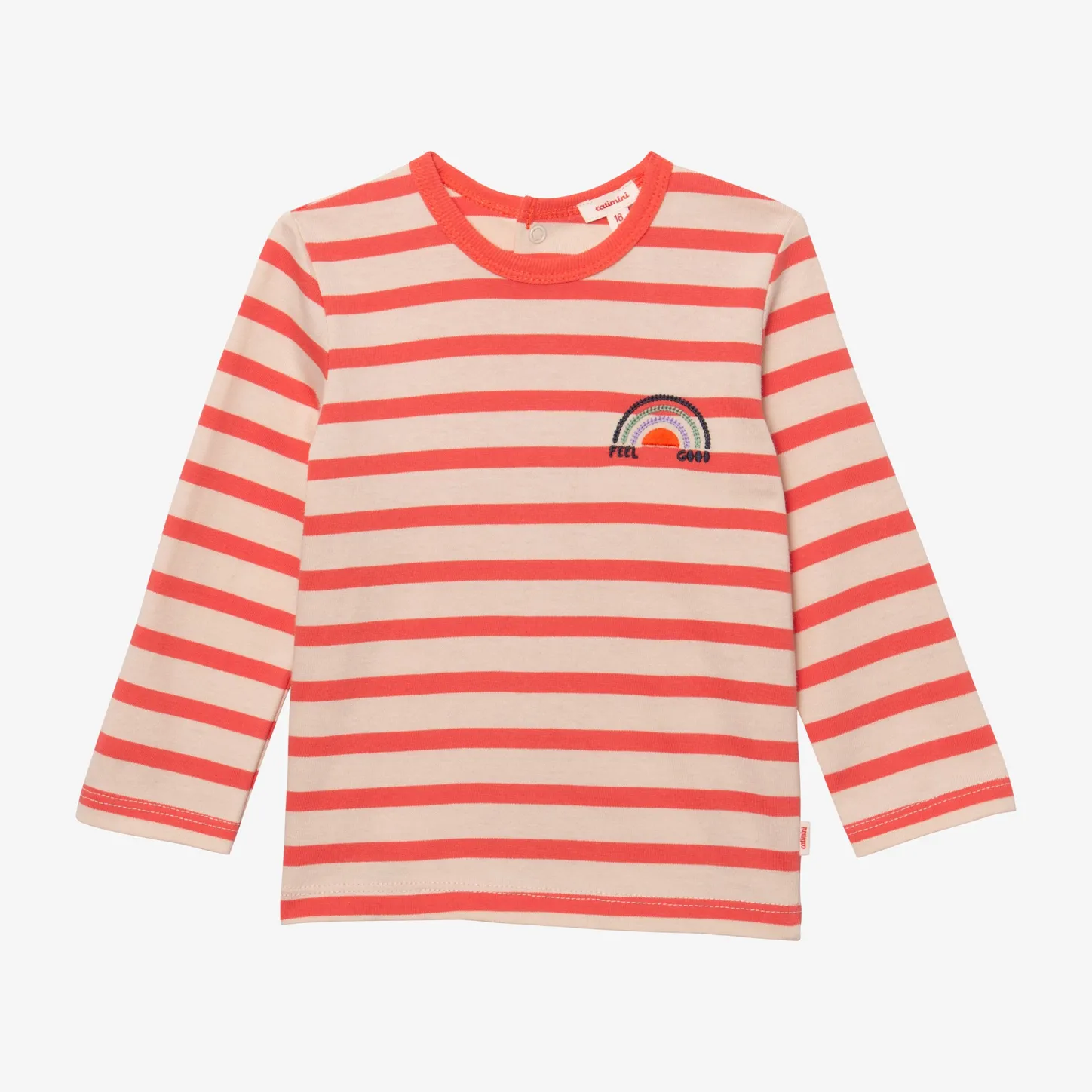 Outlet Newborn Girls' Striped Vanilla T-Shirt Child Tops