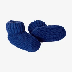 New Newborn Knit Booties In Blue Child Accessories