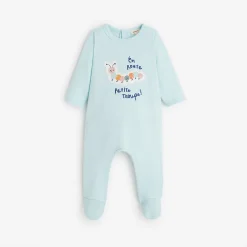 New Newborn Light Blue Footie Pajama Child Pajamas & Bodysuits