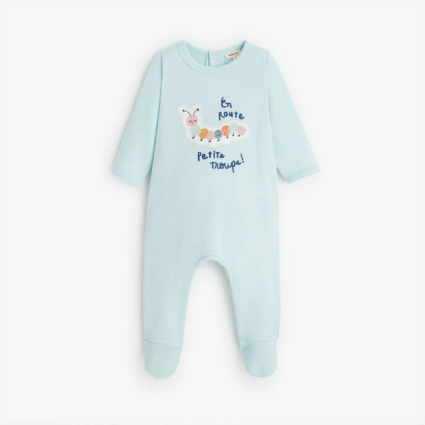 New Newborn Light Blue Footie Pajama Child Pajamas & Bodysuits